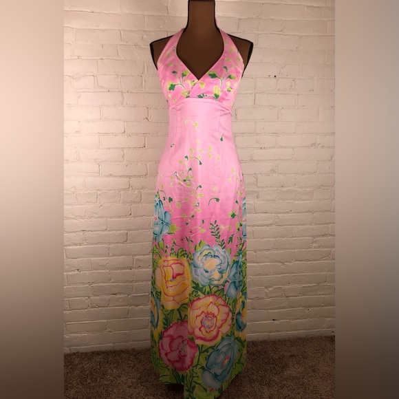 Lilly Pulitzer Dresses & Skirts - Lilly Pulitzer Cotton/Silk Halter Dress Women’s Size 4